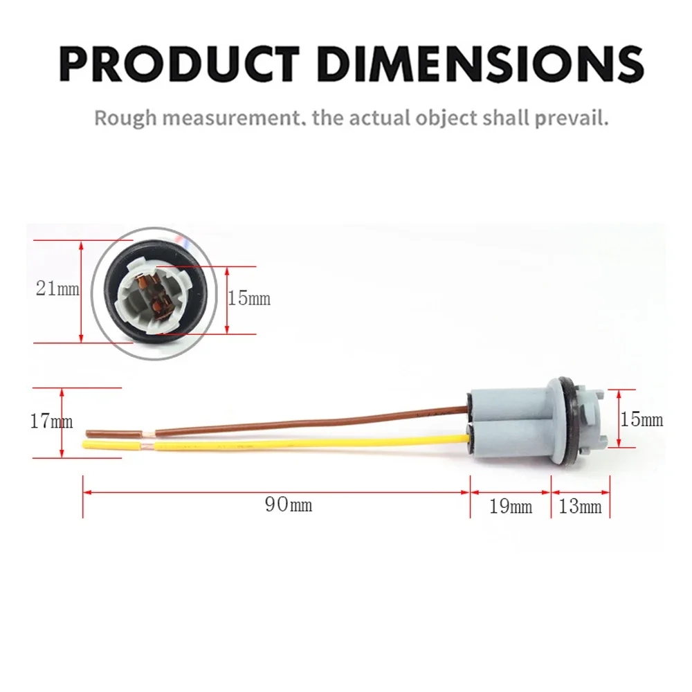 Lamp Holder LED Bulb Base Adapter 2Pcs T10 T15 for Vehicle Lights