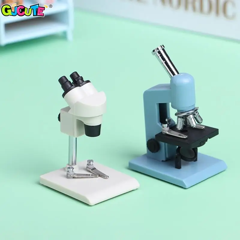 

1/12 Dollhouse Microscope Equipment Model Laboratory Scene Decoration Props Doll House Miniature Decor Accessories Kids Toys