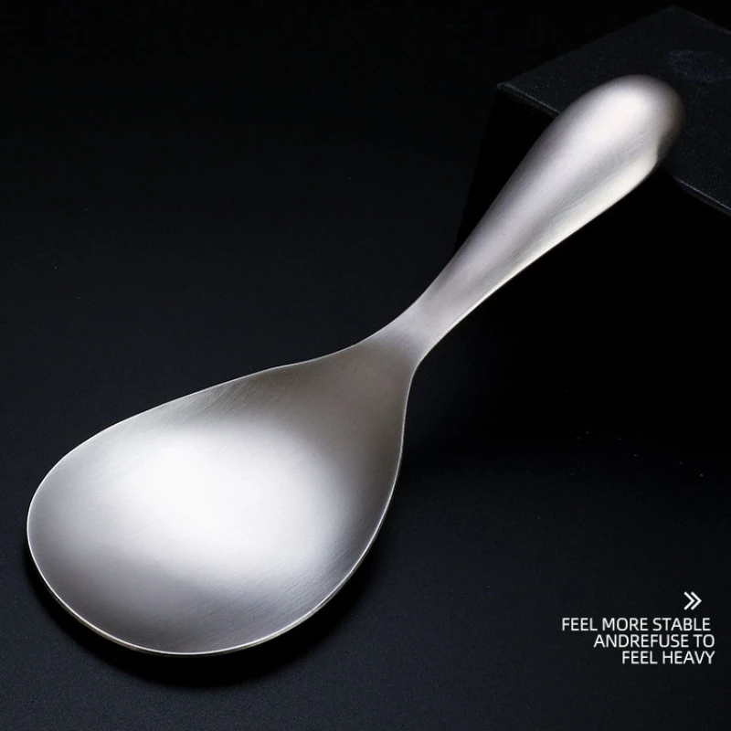 Large Capacity Rice Paddle Stainless Steel Rice Spoon Deepen Thicken Soup Spoon Dinnerware Kitchen Cooking Tools Tableware