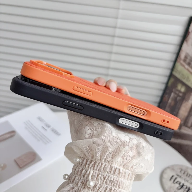 Luxury TechWoven Magnetic Adsorption Phone Case with Wireless Charging Compatibility