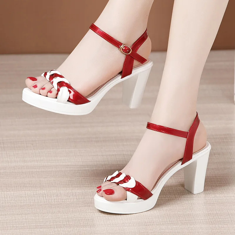 Woman Summer Platform Shoe Woman Elegant Party Sandal Female Women Wedge Heels Sandal  Ladies 2022 High Heel Shoe Size 32-43 