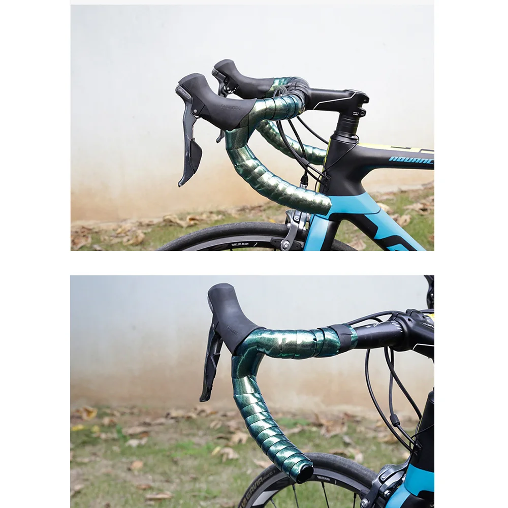 Nastro Manubrio Bici PLATTBK 2 Pezzi - EVA+PU 2220mm X 30mm - Assorbimento Shock E Sudore - Foto 4