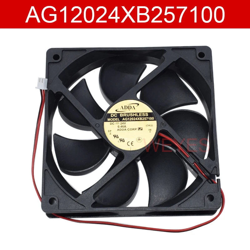 1PC ADDA 12025 AG12024XB257100 DC24V 0.46A 12CM 2-wire inverter cooling fan 
