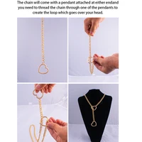 Collier chaîne en forme de cœur pour femmes, ras du cou Punk Rock Goth, accessoires de bijoux 5