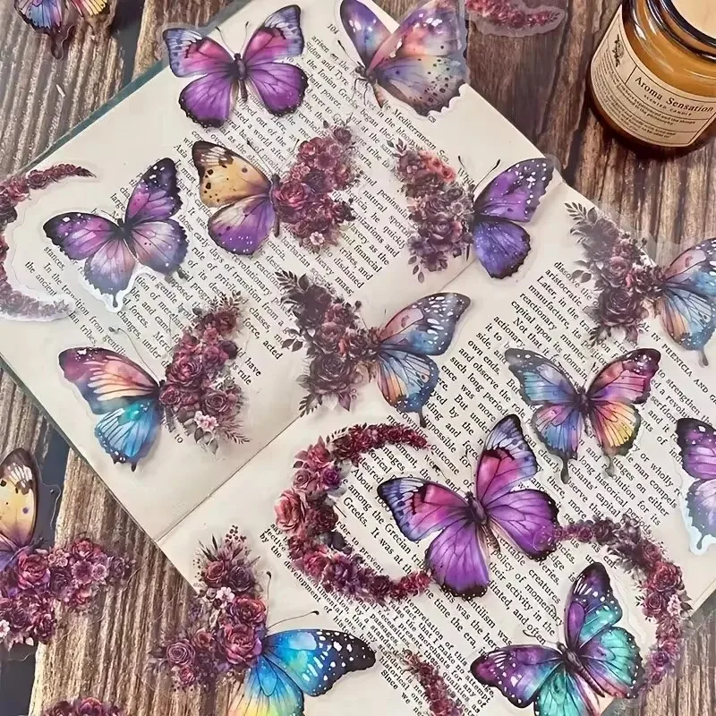 Description Picture 5 of item30 PCs Butterfly Flower Themed DIY Decorative Stickers Pack Decorative Stickers For Scrapbook Label Diary Album Planner