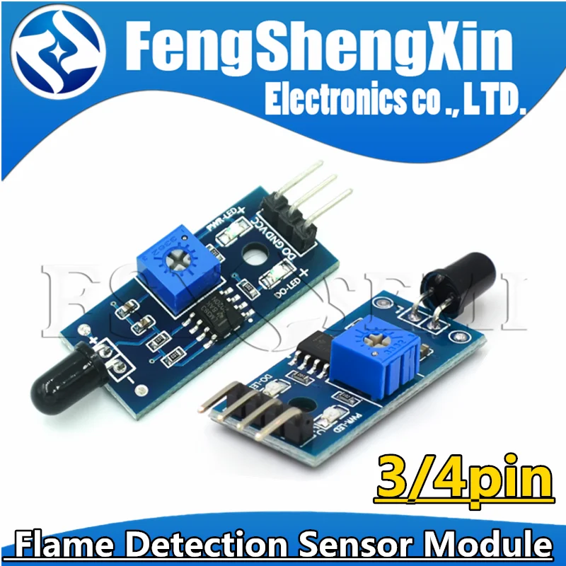1pcs-LM393-3-4-Pin-IR-Flame-Detection-Sensor-Module-Fire-Detector ...