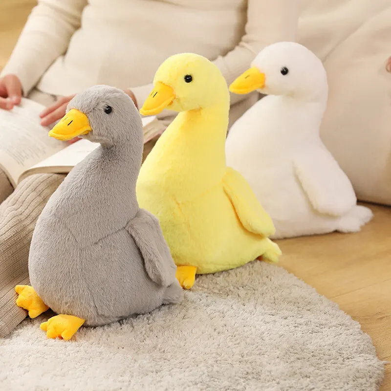 

30/40cm Plushie Soft Duck Toy Stuffed Animal White Duck Doll Pillow Cushion For Kids Birthday Gift