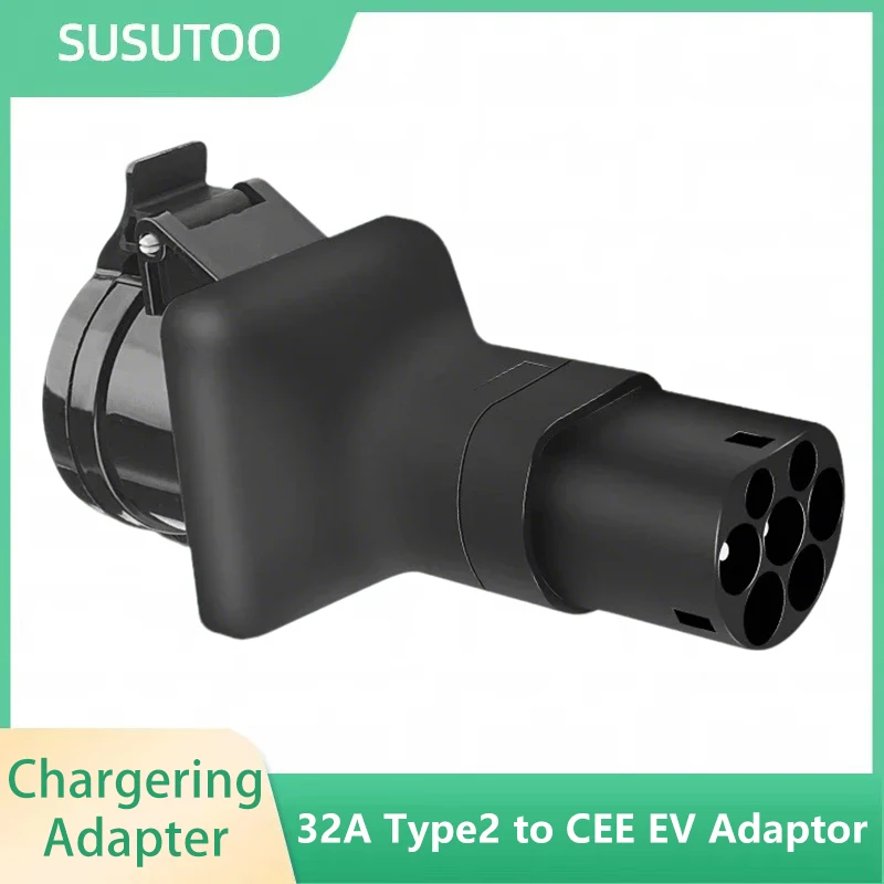 32A Type2 to CEE EV Adaptor Type 2 Male Plug to Cee EVSE Charger Connector Convertor 32A Get Power From Charging Pile