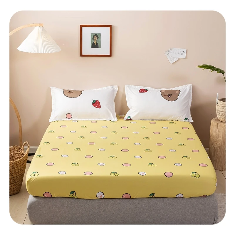 Description Picture 4 of itemCartoon Mattress Cover Polyester Bed Cover with Elastic All-around Elastic Rubber Band Sheet (No Pillow case) Home Protector New