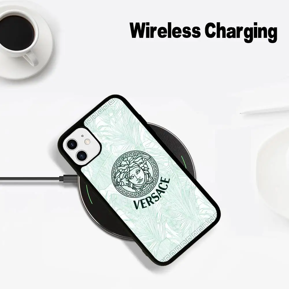 Luxury V-Versace Designer Phone Case with MagSafe Compatibility