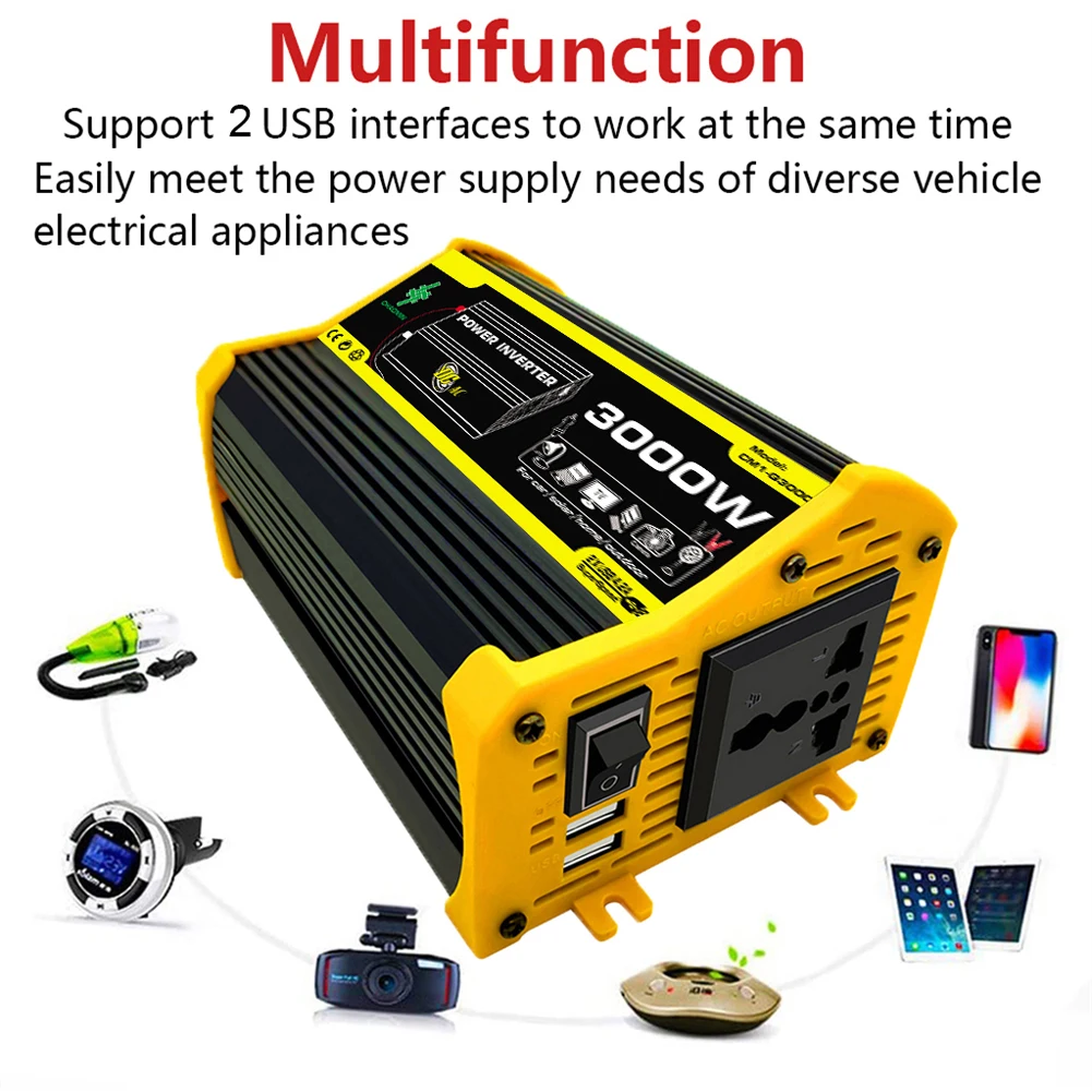   б,  USB   ȯ, ޴  ι, е ޴, DC 12V-AC 110, 220V, 3000W