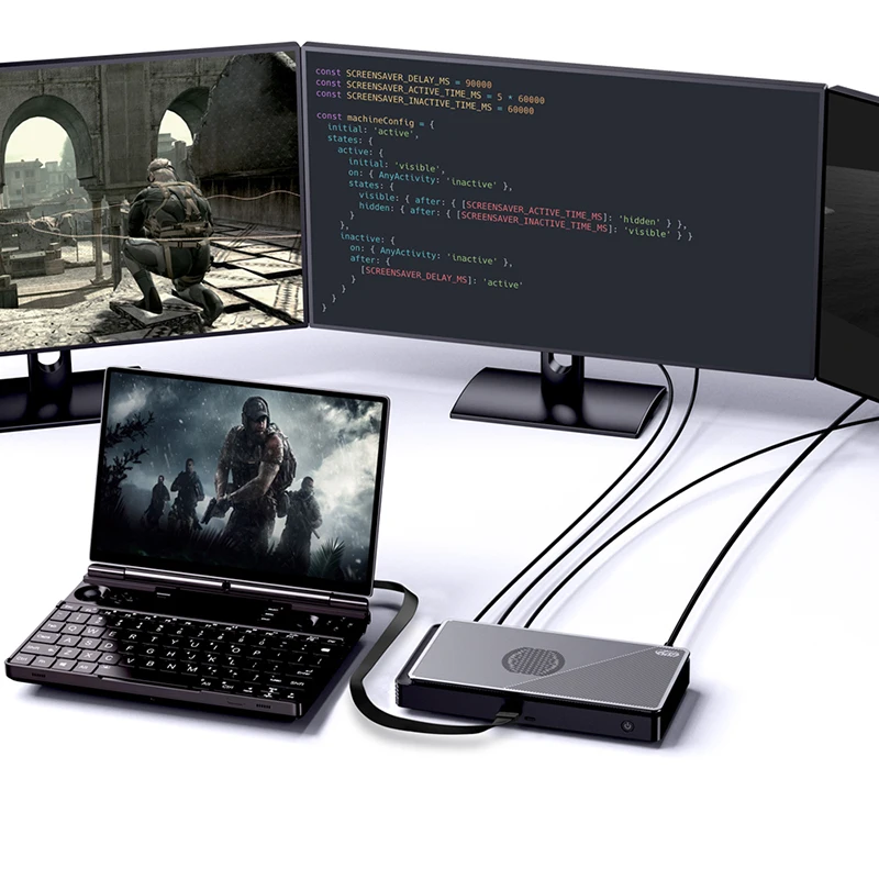 2024 Latest GPD G1 Graphics Card Expansion Dock USB 3.2 Type A SD 4.0 HDMI Compatible SD 4.0 Card Reader DisplayPort 1.4a 2