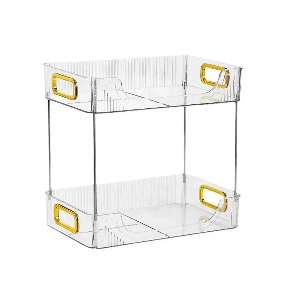 Double-Layer Storage Box Multi-Layer Display Storage Rack Cosmetic Desktop Storage Rack Bedroom Decoration Storage Box 5