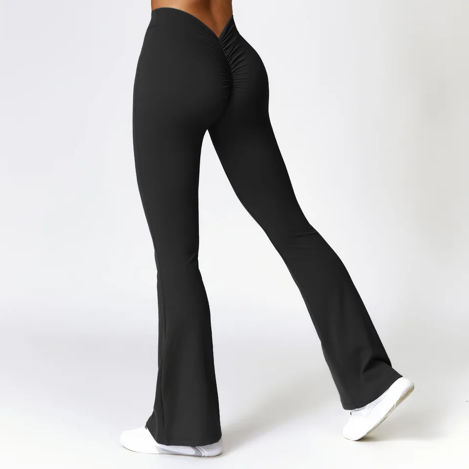 Pantaloni Yoga Donna Vita Alta Con Stampa Jeans - Leggings Svasati Con Tasche Per Fitness E Casual - Foto 8