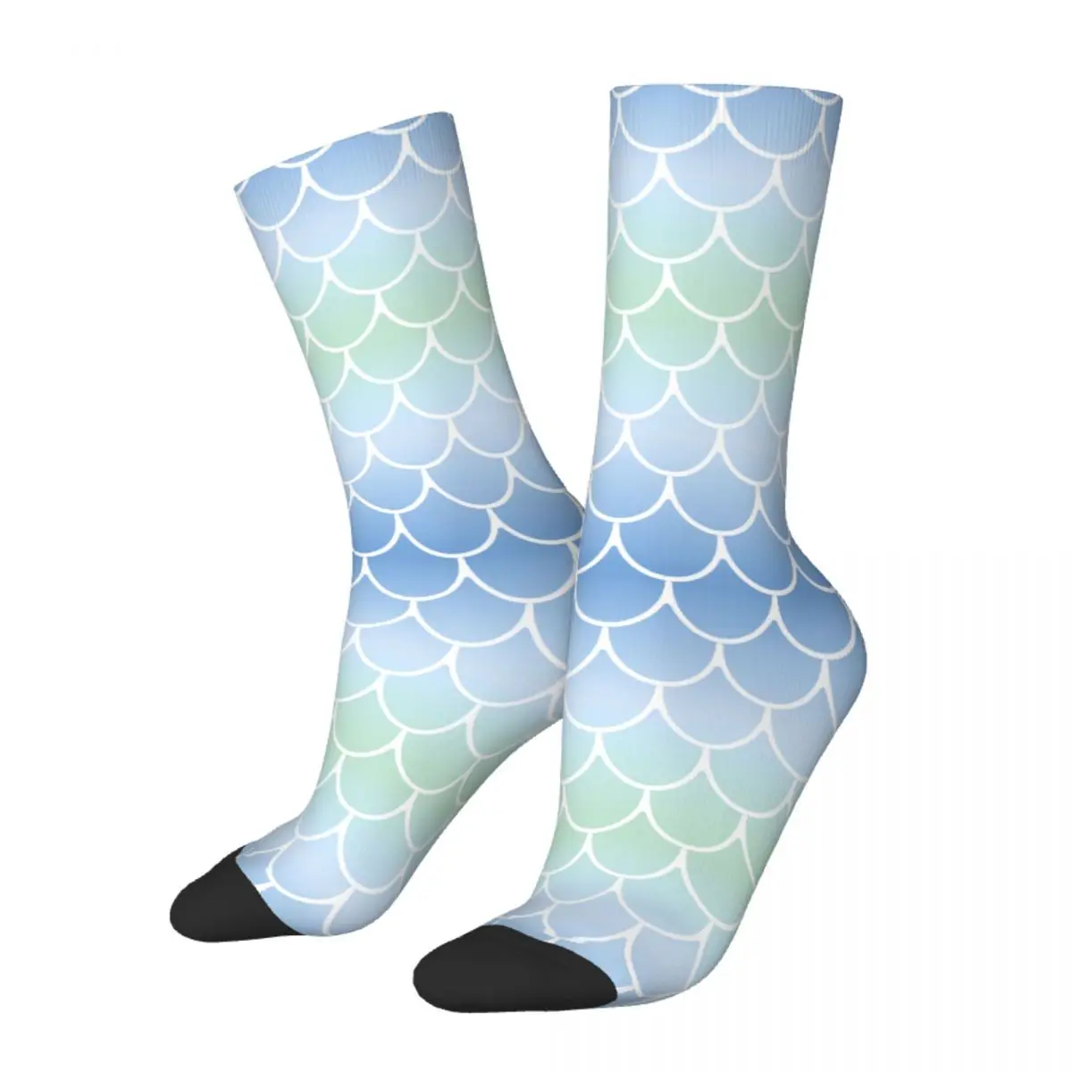 

Winter Warm Fashion Women Men Fish Scales Socks Sweat Absorbing Skateboard Socks
