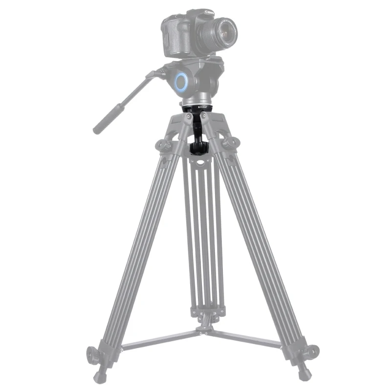 PULUZ 75mm Camera Tripod Half Ball Bowl Adapter For Fluid Head Tripod, Metal DSLR Rig Camera Tripod Base with 3/8 inch Screw