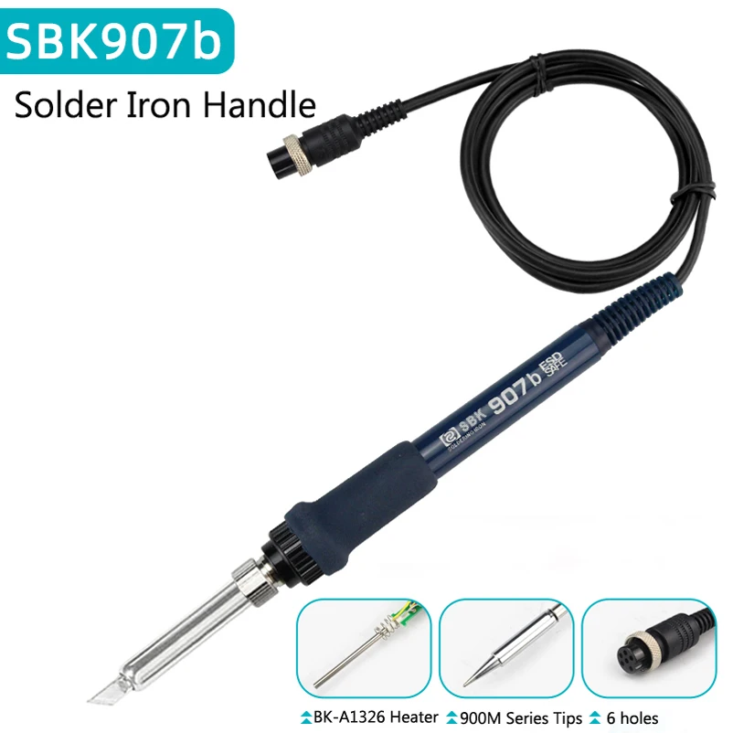 6 Holes 50W SBK907b Replacement Soldering Iron Handle For SBK936b Solder Station 2