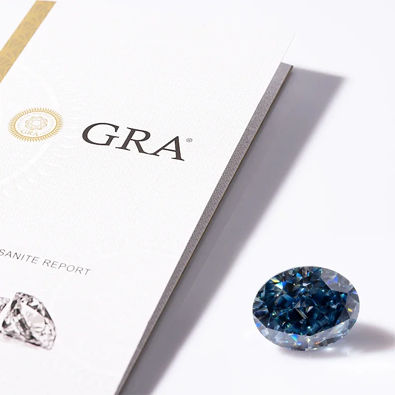 Loose Moissanite Stone Oval Cut 0.3~8.0ct Gemstones For Diamond Ring GRA Certificate