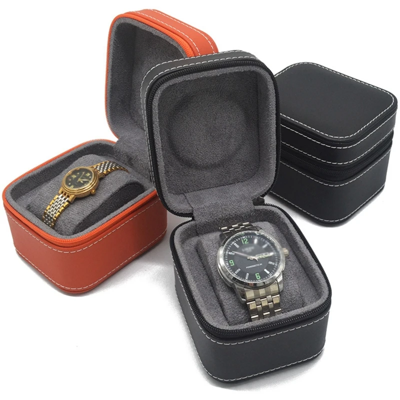 Luxury Travel Watch for Case Waterproof Wristwatch Roll Organizer PU Leather for Wristwatch Jewelry Display Commercial G
