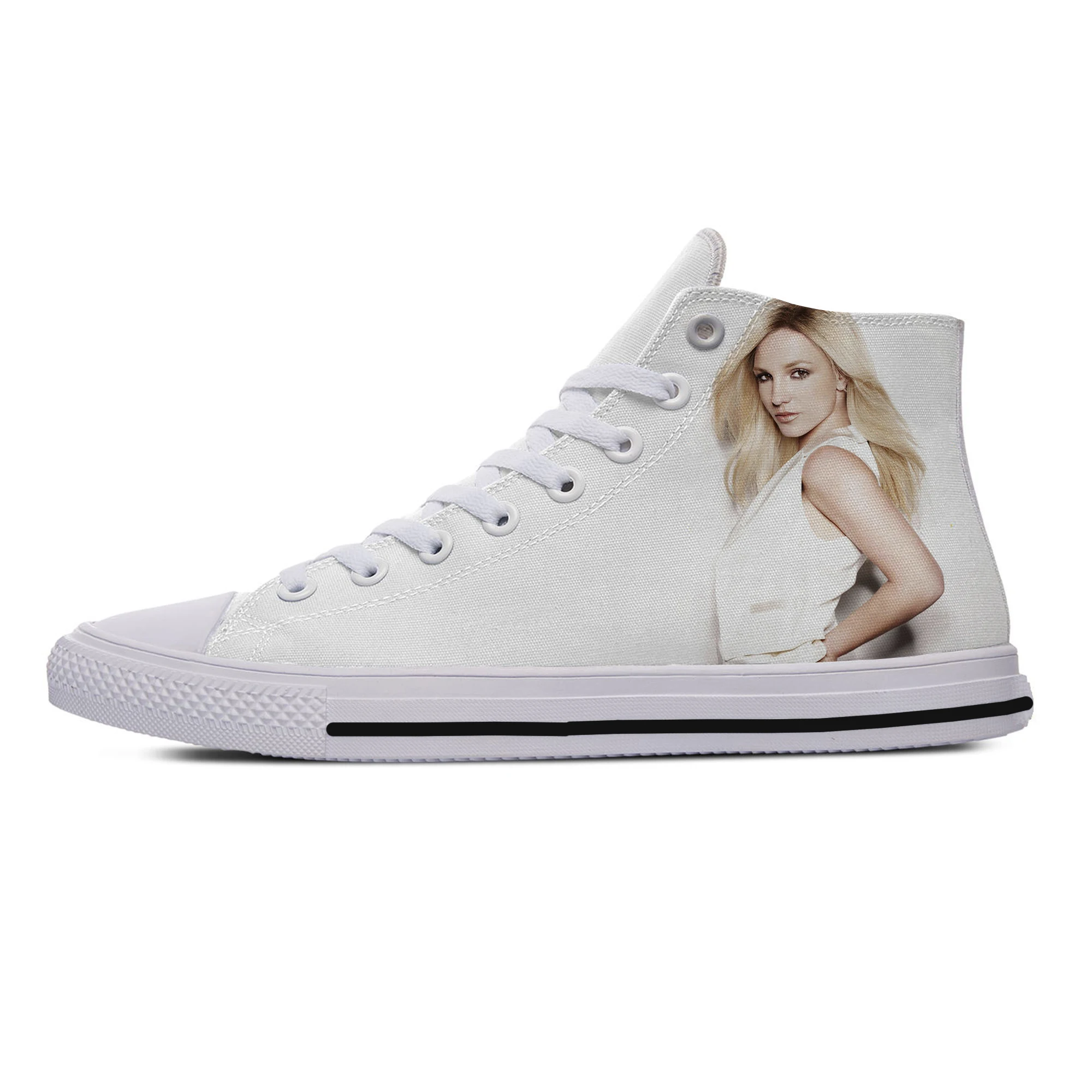 

Hot Men Fashion Summer Britney Spears Casual Shoes Women Lightweight Breathable Fashion Canvas Shoes High Top Cool Board Shoes