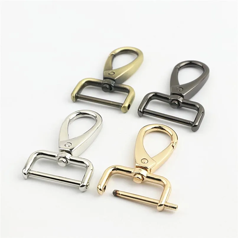 

1pcs DIY Metal Lobster Clasp Detachable Swivel Trigger Clasp Screw Rod Buckle Snap Hook Bag Parts Key Chain Bag Clasps