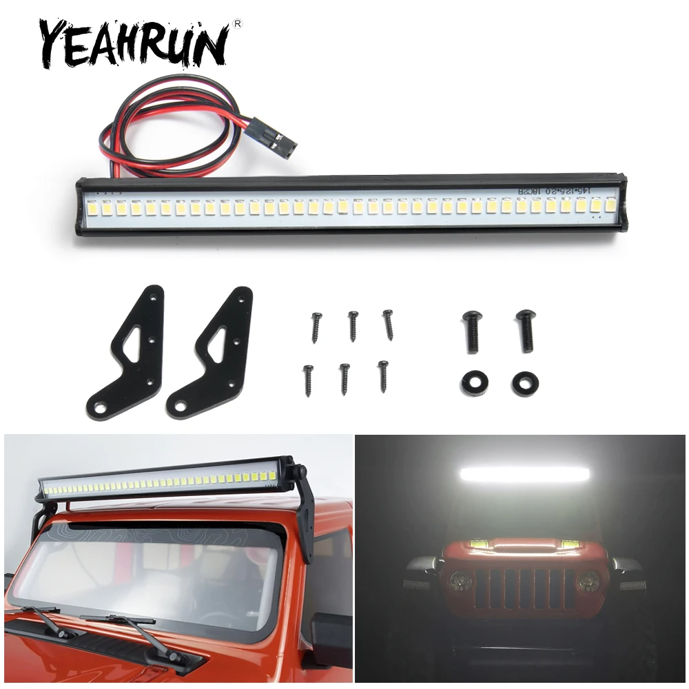 

YEAHRUN металлическая яркая крыша, фотолампа для оси SCX10 I III Wrangler, Гладиатор, детали для обновленного радиоуправляемого автомобиля на гусеничном ходу 1/10