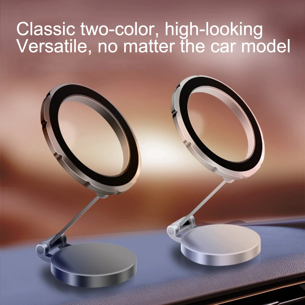 360° Rotating Magnetic Ring Phone Holder - Premium Aluminum Alloy, Foldable Design