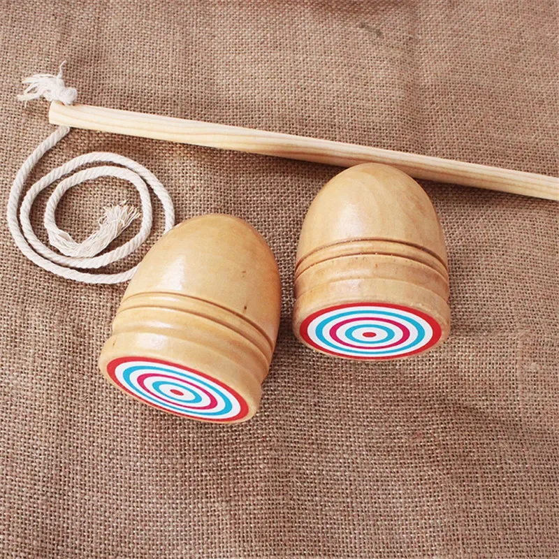 High Quality Spinning Top Children Developmental Toy Abrasion Resistant Puzzle Wooden Classic Kids Spinning Top Play Game Gyro - 3
