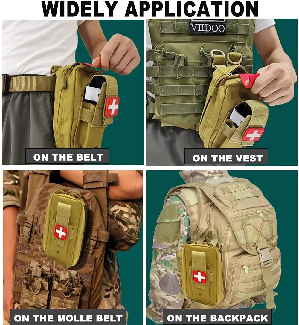Tactical EMT Medical Pouch - MOLLE Compatible First Aid Kit With Tourniquet Holder