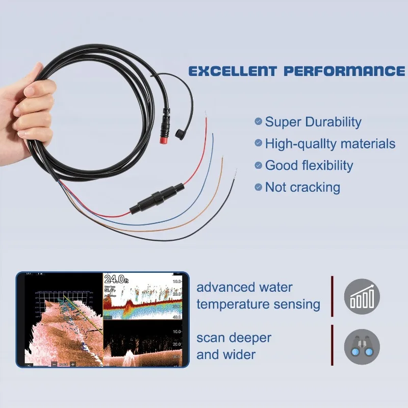 Power/Data Cable 4-Pin 010-12199-04 for Garmin Striker Echo Plus Vivid Striker 4 Fishfinder Echomap fishfinder cable