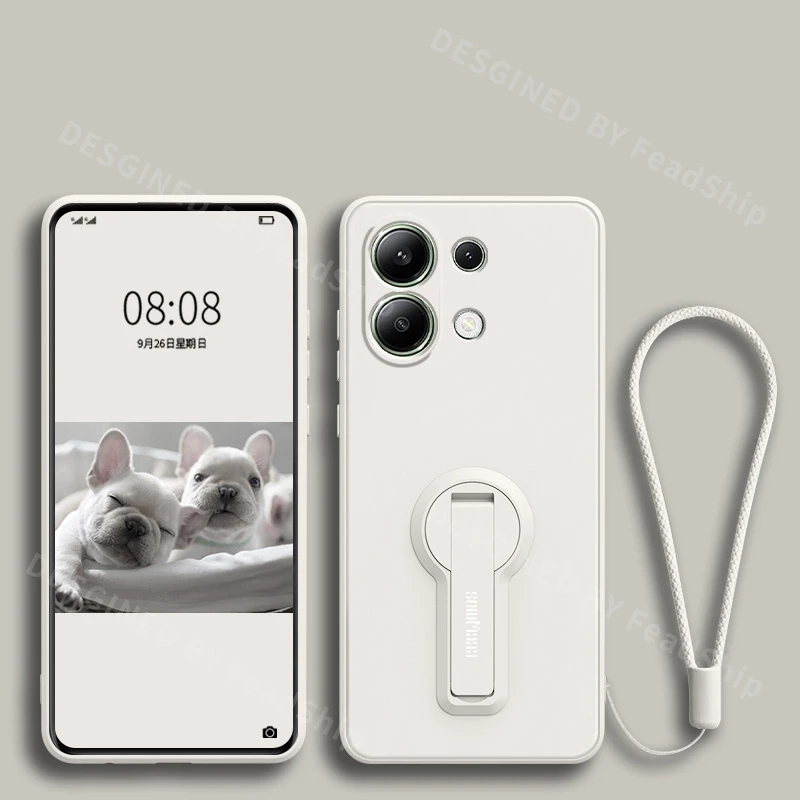 Liquid Silicone Shockproof Protective Phone Case with Holder Bracket