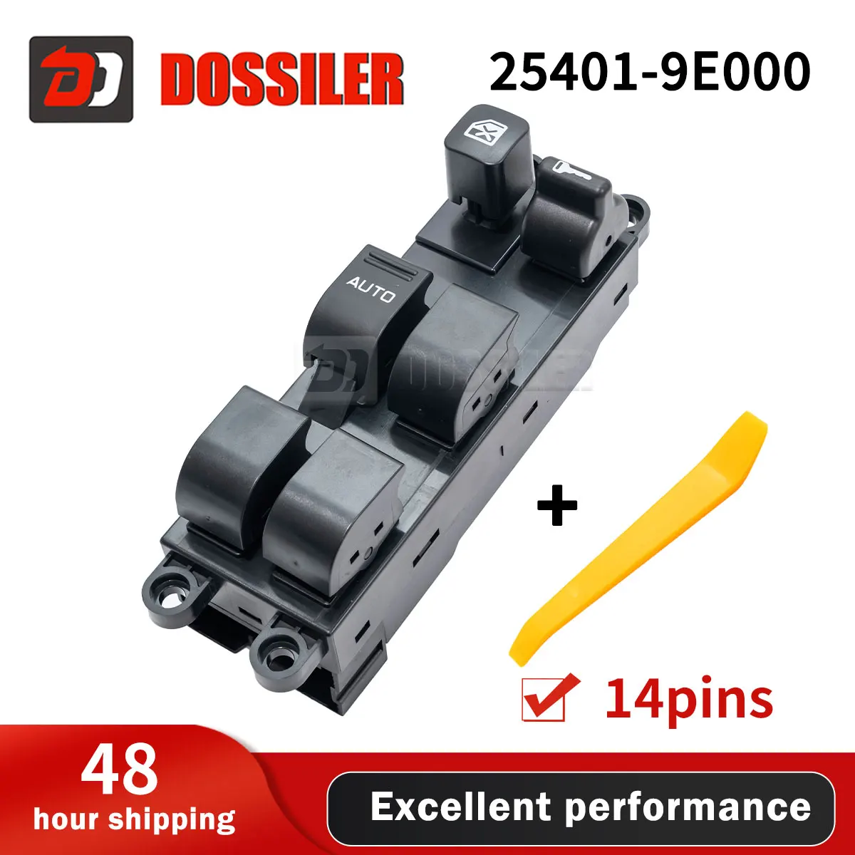 25401-9E000 Dossiler For Nissan Altima Sentra Frontier Xterra Legacy Baja Power Window Master Switch 25401-9E000 254019E000 14P