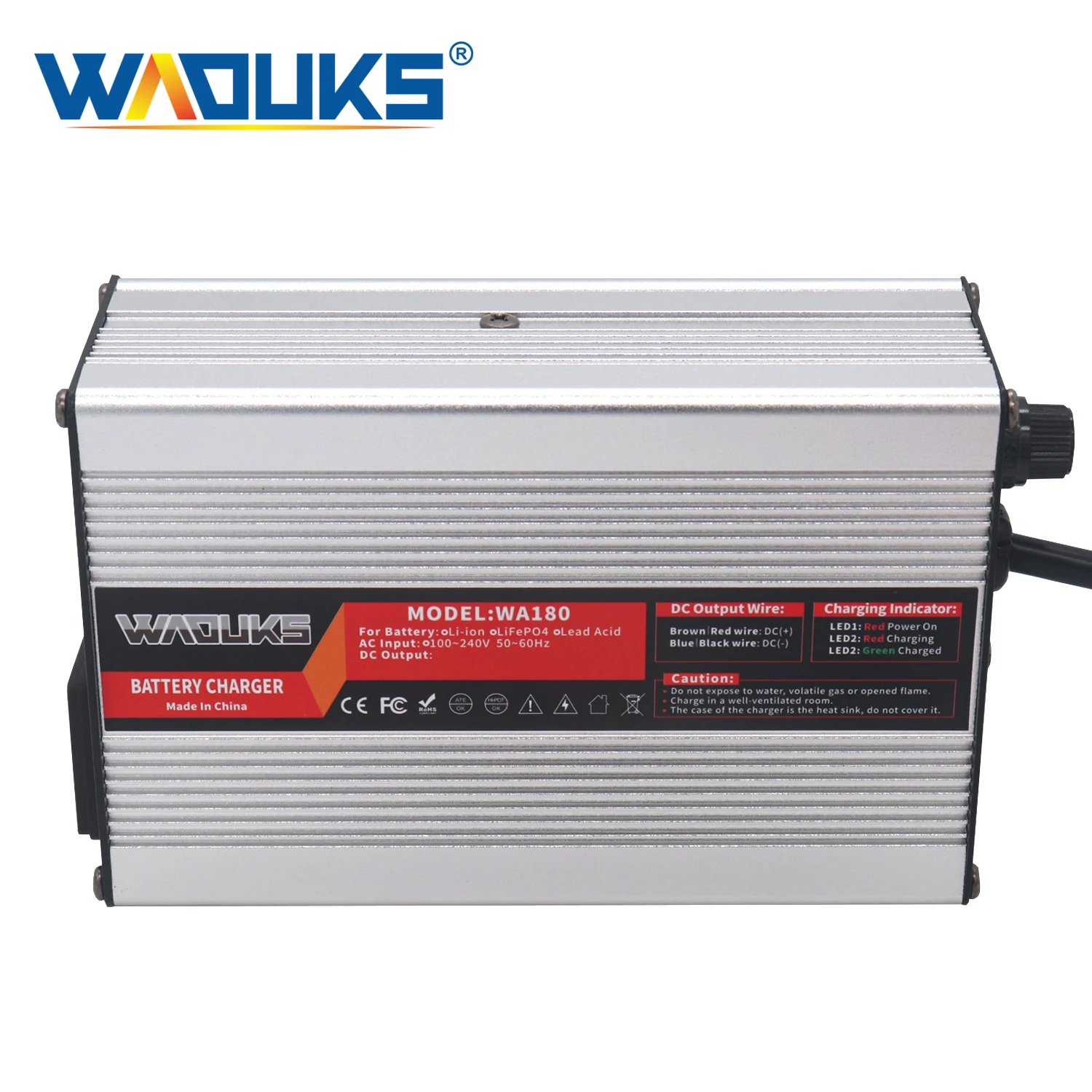 Carregador Inteligente com Ventilador de Refrigeração Carga Rápida Escudo de Alumínio 14.6v 10a Uso para 4s Bateria Lifepo4 - Image 4