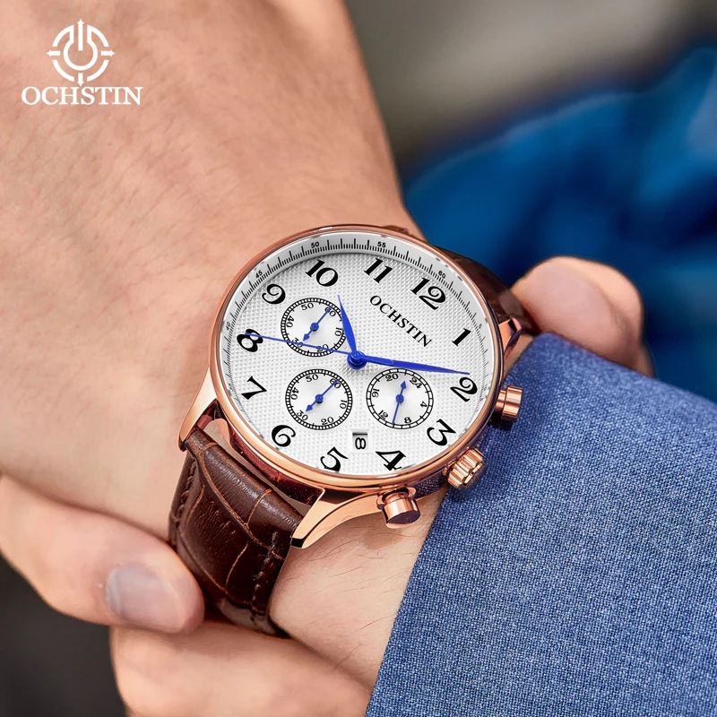 OCHSTIN Prominente Series New Products Launched Men's Luxury Quartz Watch Multi-functional Men's Sports Watch Fashion Trend
