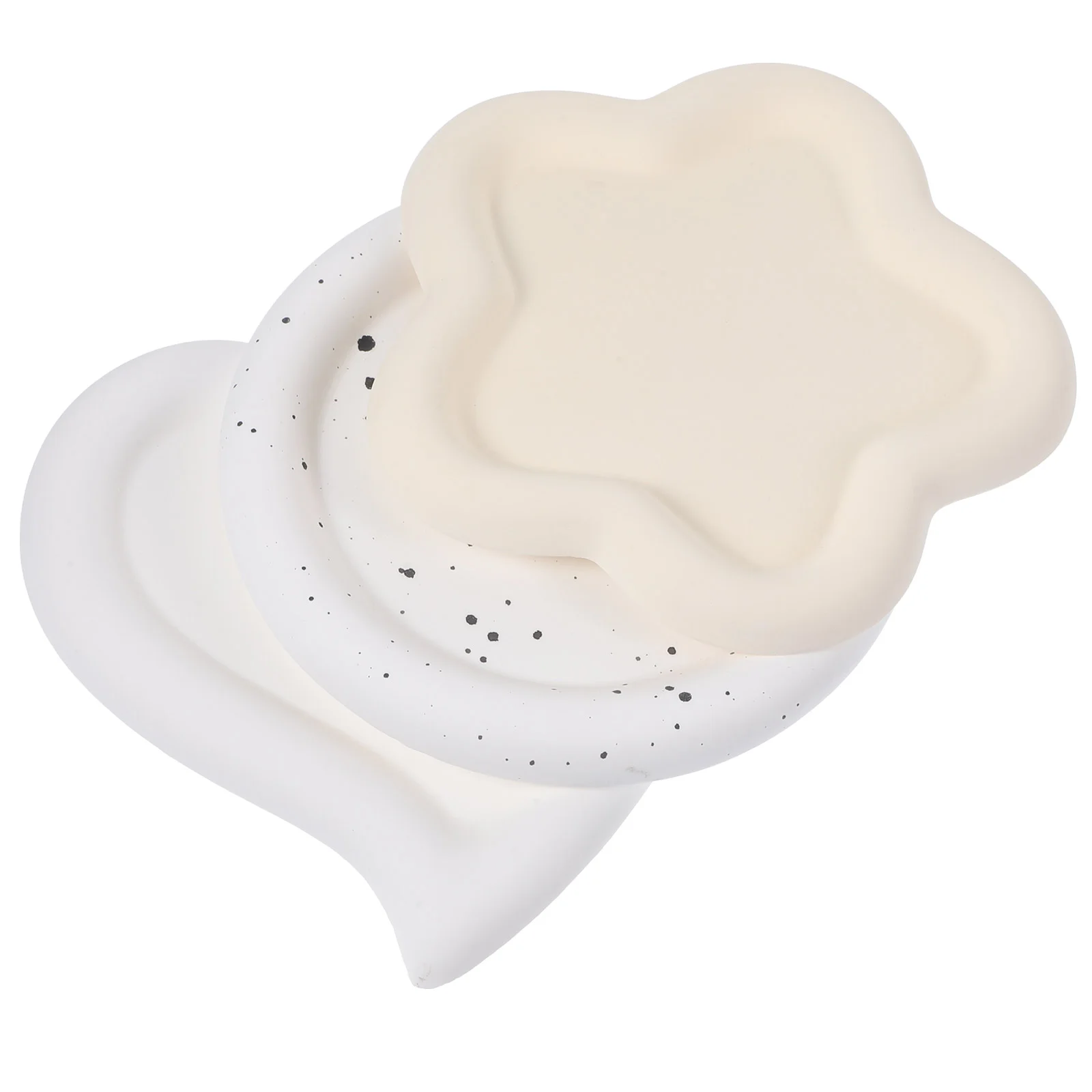 

3pcs Trinket Dish Unique Shaped Jewelry Dish Tray Necklace Storage Holder Candy Tray