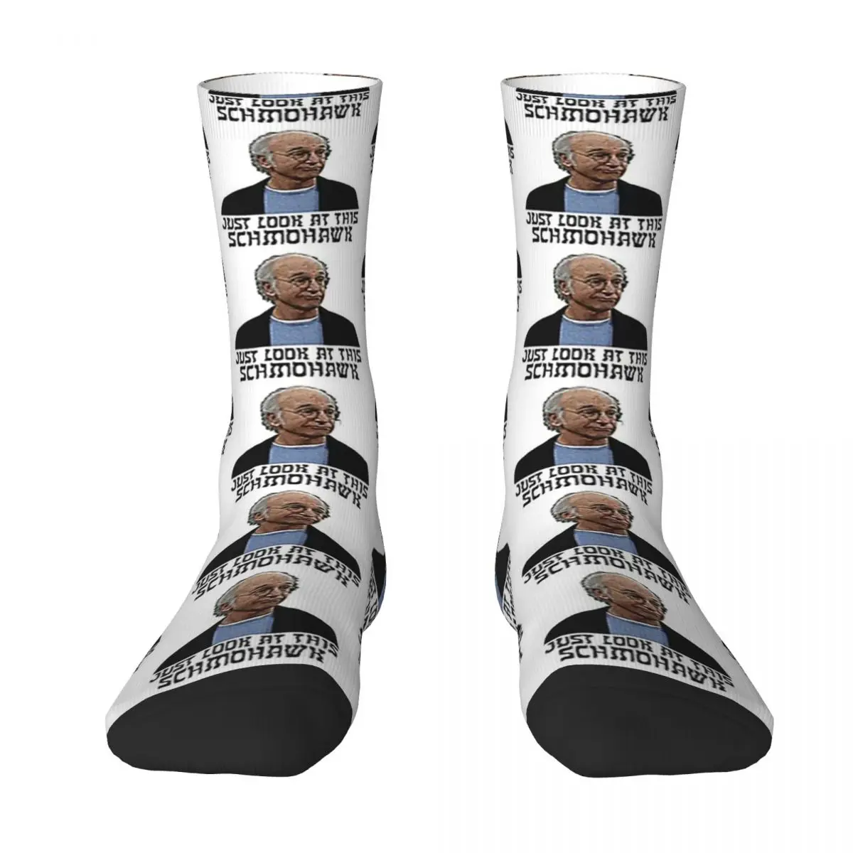 

All Seasons Crew Stockings Schmohawk - Curb Your Enthusiasm Socks Harajuku Funny Long Socks Accessories for Men Women Gifts