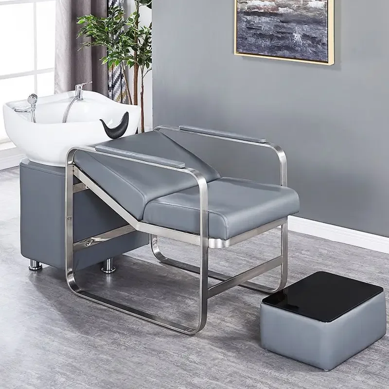 Shower Head Shampoo Chair Hair Massage Fashion Luxury Hair Wash Chair Sink Minimalistic Behandelstoel Salon Furniture MQ50XF