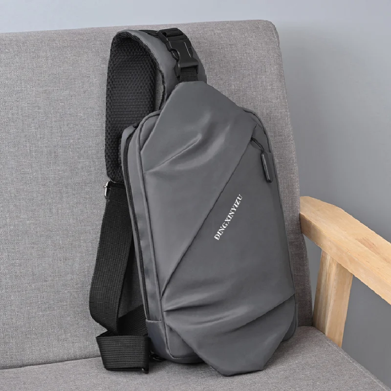 

High Quality Waterproof Design Men's Chest Packs 2022 New Fashion Unisex Crossbody Bags Casual Business Solid Color Diagonal Bag