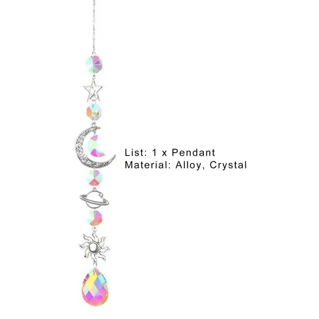 Napfogókészítők Fényes Dekoratív Ötvözet Gyémánt Prizmák Medál Kert Lógó Dekoráció A Nappalihoz - Image 5