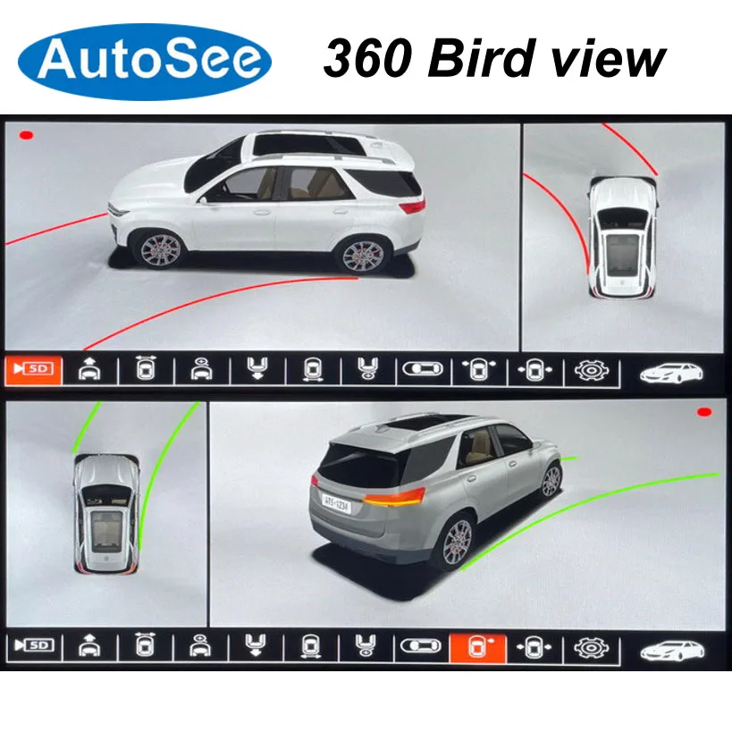 

Оригинальный монитор OEM 2019-2022 Для Chevrolet Equinox 360, камера 3D с птицами, панорамный вид, передний, задний, объемный, парковочный, задний