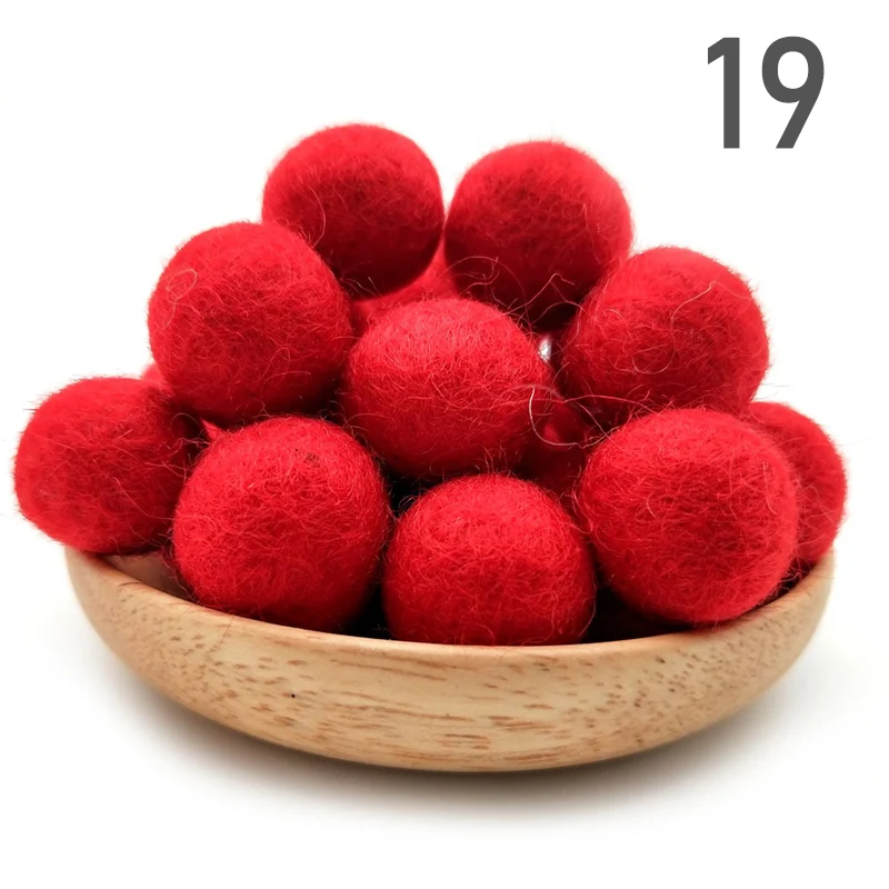 2cm Wool Felt Balls Round Felt Pom Poms Mixed Color 30 Colors Kids Toys Xmas Decor DIY Sewing Craft Supplies 10/30pcs wool felt balls