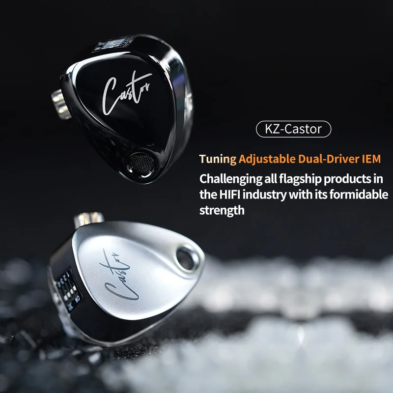 NEW KZ Castor In Ear HiFi Earphone 2DD Dynamic High-end