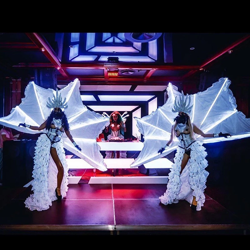 

Женский новый парадный карнавальный костюм, светодиодный танцевальный костюм, полный комплект, Женский индивидуальный костюм для бара, ГОГО