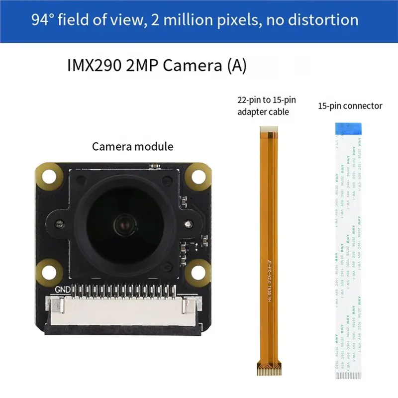 HOTA72T IMX290 2메가픽셀 카메라 모듈 IMX290 이미지 센서, 라즈베리 파이 94용 왜곡 없는 이미지 품질 제공 °