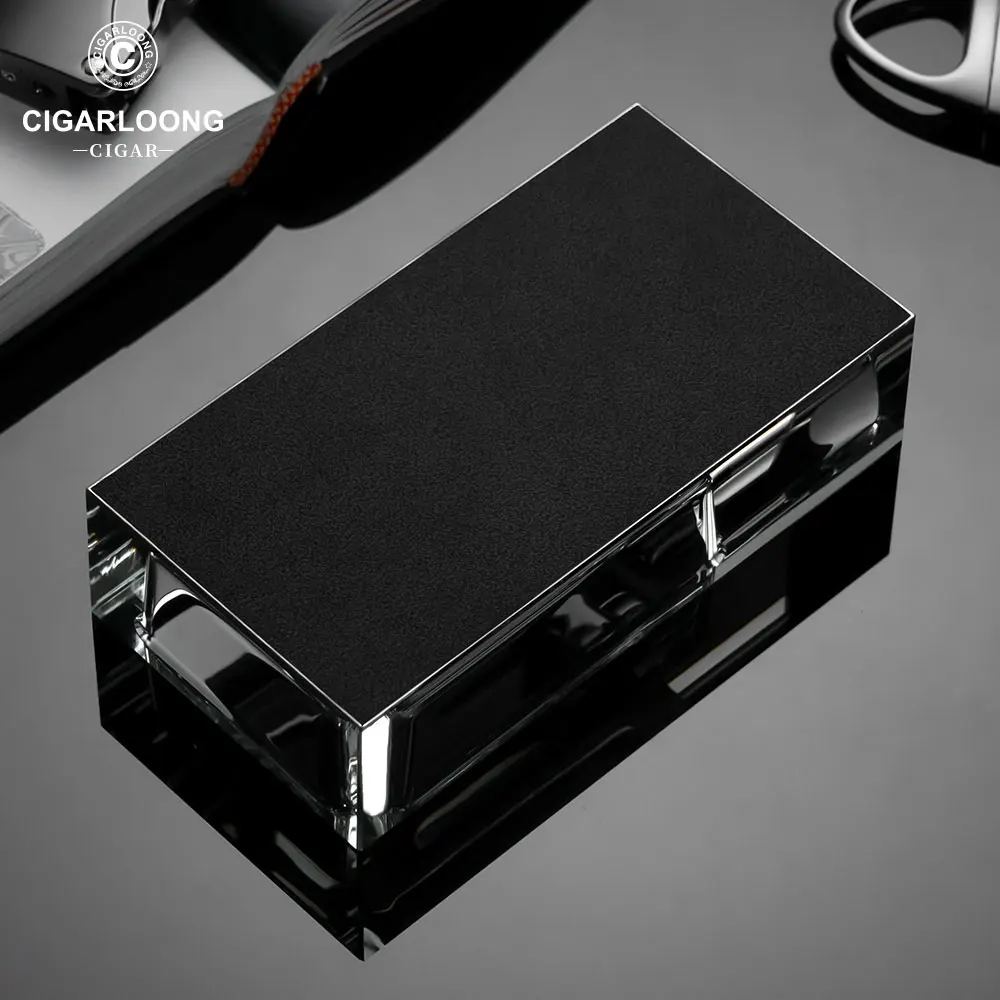 CIGARLOONG Cigar Ashtray Glass Cigar Dedicated Creative Office Home Living Room Decoration Smoking Accessories CG-24DET1