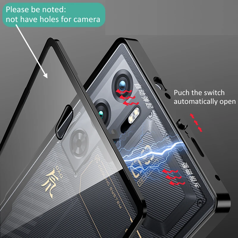 マジカン　本体&カバーのみ アルミ合金金属フレームバンパー + 強化ガラスバックカバー ZTE ヌビア