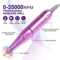 35000RPM Electric Nail Drill Rechargeable Grinder Low Noise Nail File Drill Machine Suitable For Polishing And Grinding Manicure 2