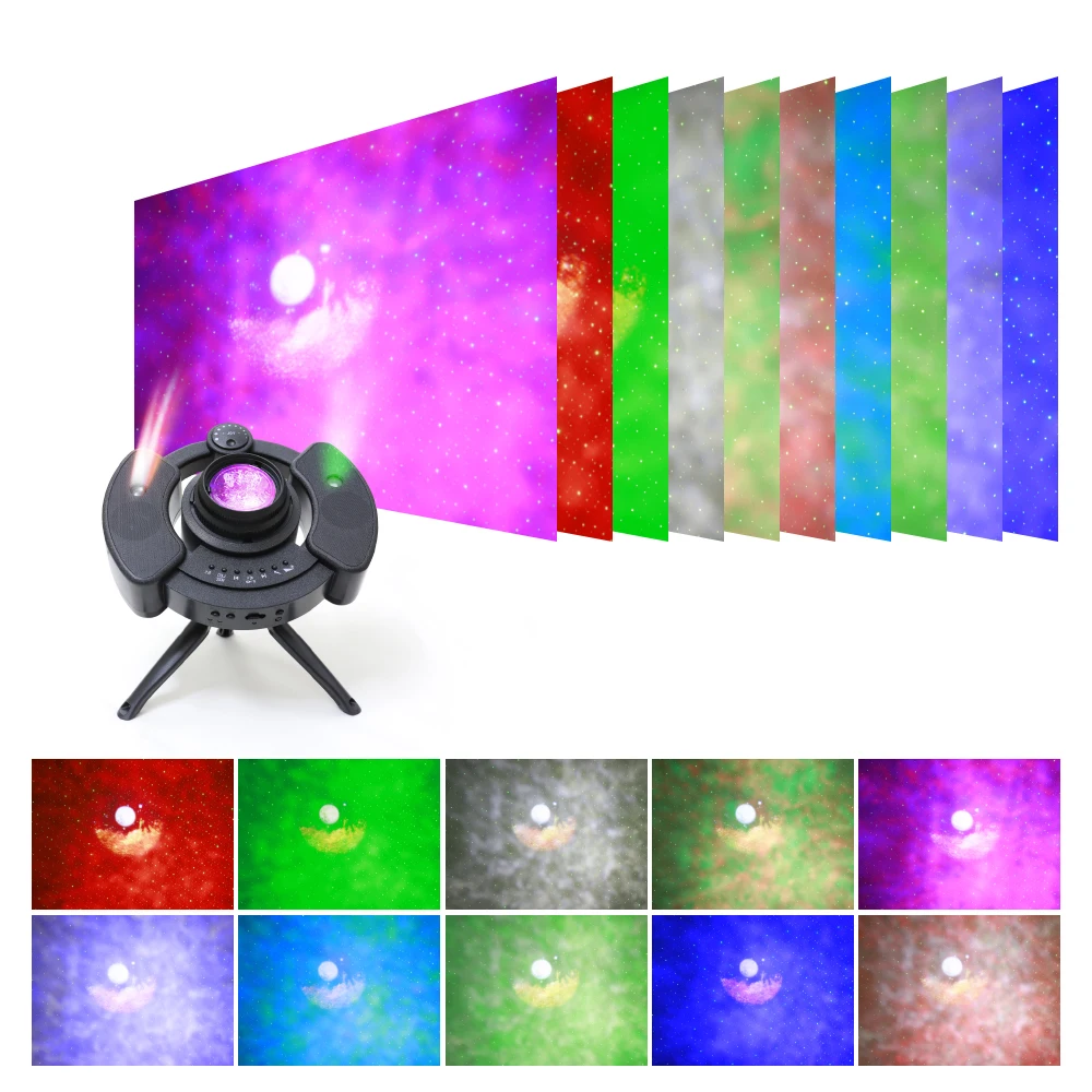 Newest Ceiling Projection 3D Night Light UFO LED Projector Lamp Multicolor RGB for Bedroom Home Dropshipping mivision 130 133 150 newest t prism ust alr projector screen ambient light rejecting projection curtain high quality