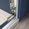Sliding Glass Shower Door 56-60 in. W x 72 in. H, 304 Stainless Steel Hardware Chrome Semi Frameless Double Shower Door 5