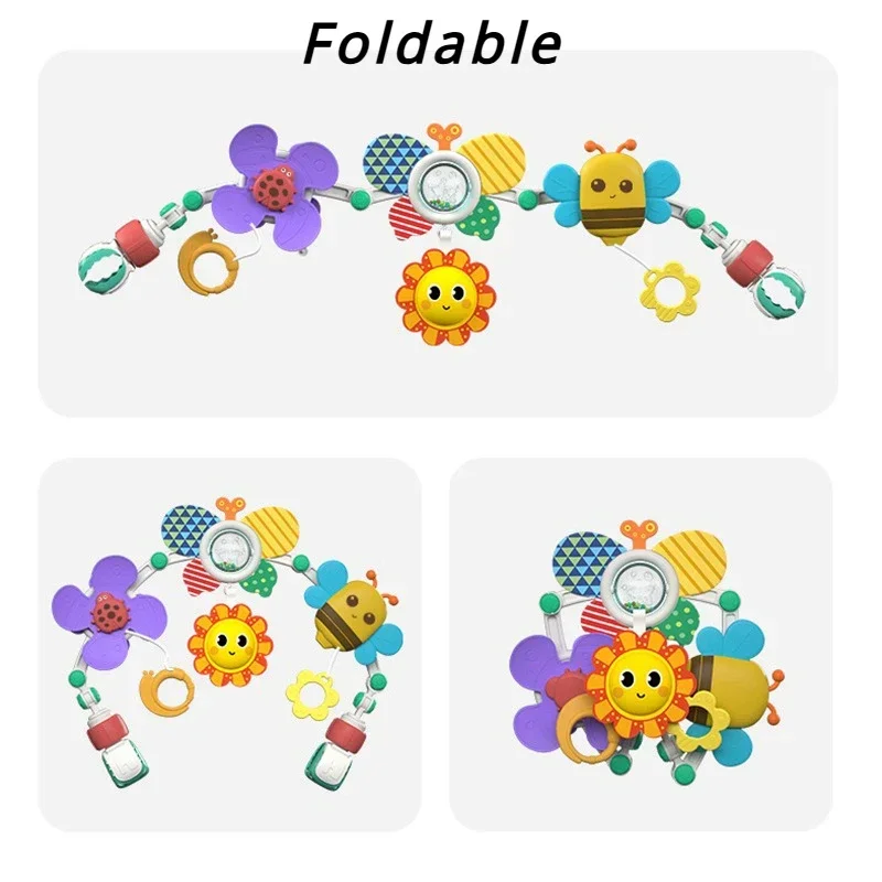 Baby Stroller Arch Toy Bouncer Toy Pram Activity Arch Toys Fine Motor Skills Toy Sensory Development Arch Baby Car Seat Bed Toys - 6